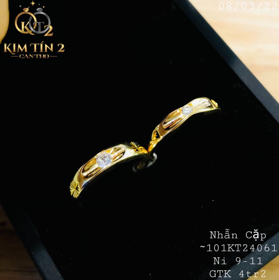 Mẫu 8 - nhẫn cặp - 1 chỉ 01 - Ni 9 -11 - 4 triệu 2