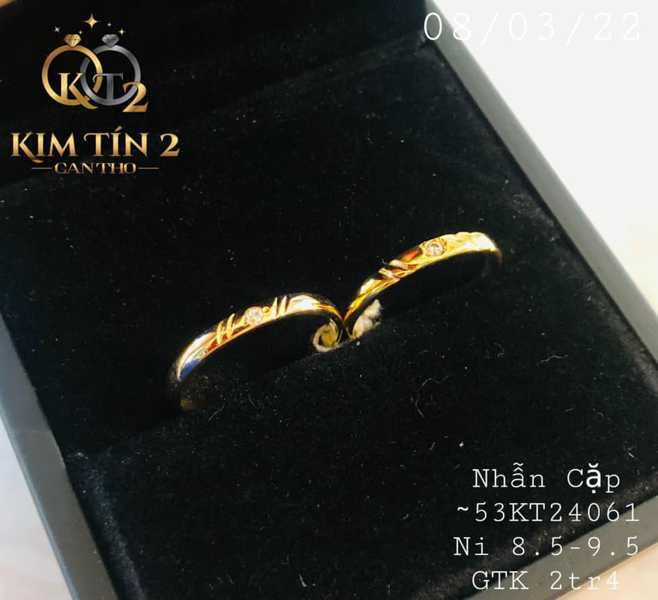 Nhẫn cặp - 5 phân 3 - Ni 8.5 - 9.5 giá 2 triệu 4