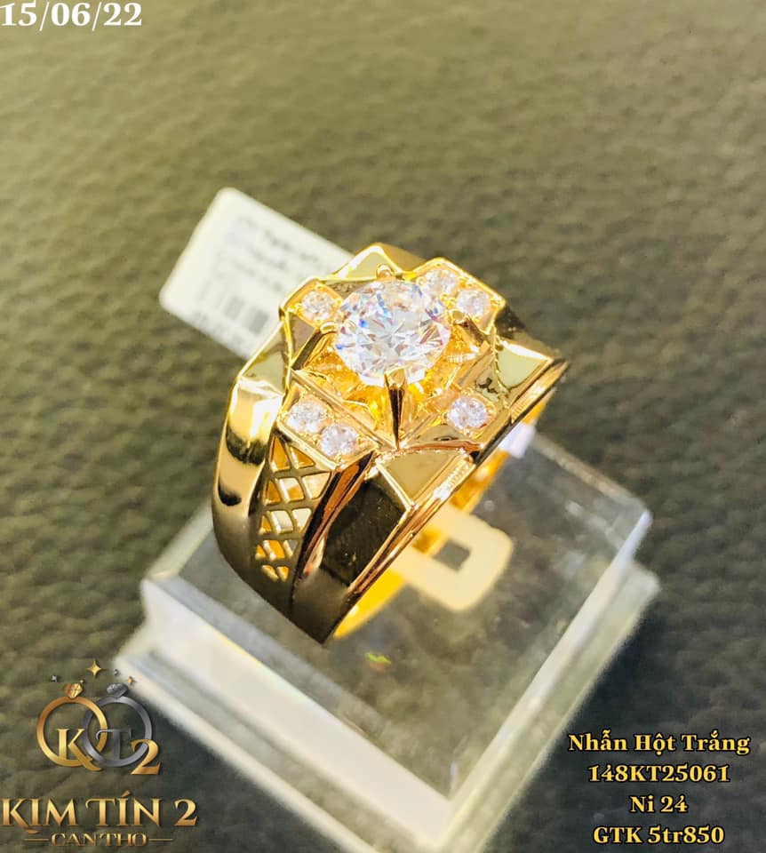 Mẫu 5- Nhẫn hột trắng - 1 chỉ 48 - Ni 24 - 5 triệu 850