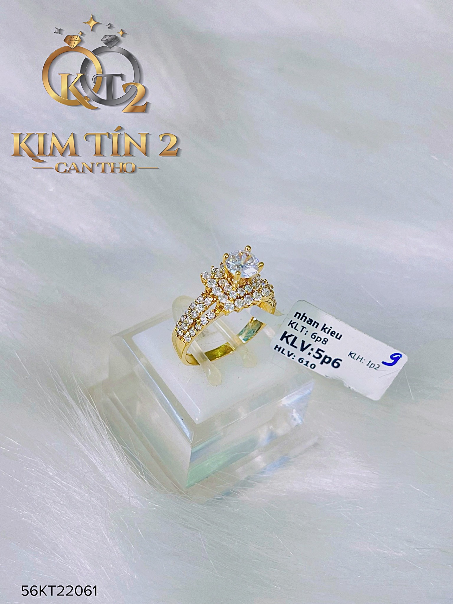 Mẫu 11 - Nhẫn hột trắng - 5 phân 6
