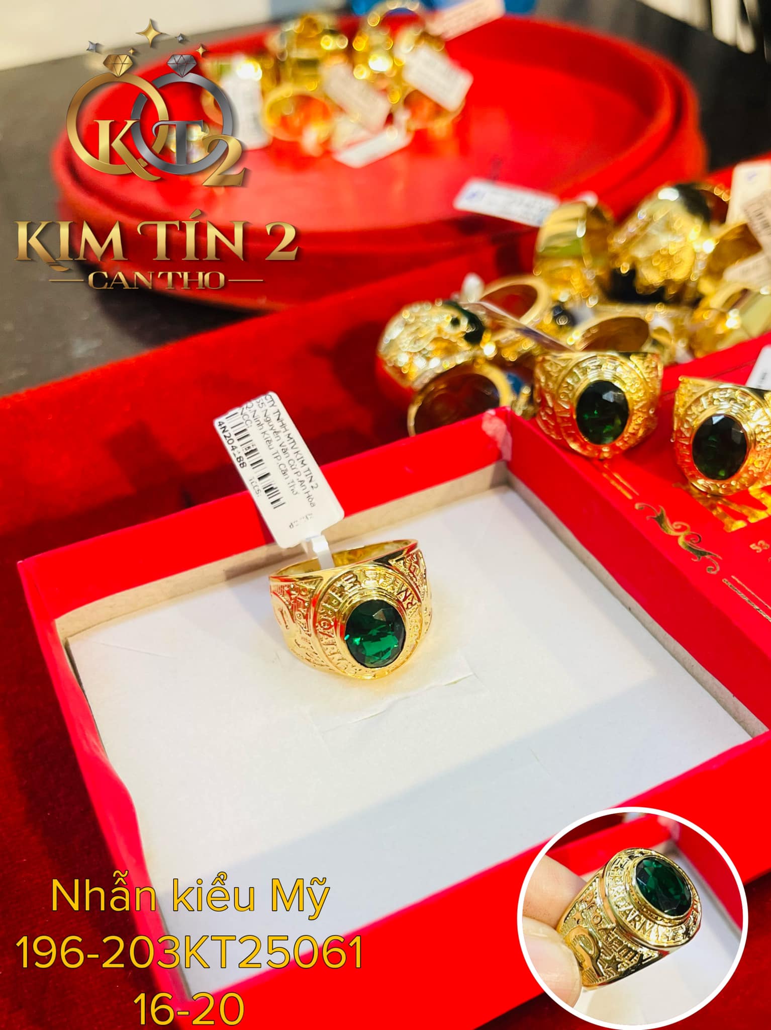 Nhẫn nam kiểu mỹ - 1 chỉ 96 - 2 triệu 03 - NI 16 -20