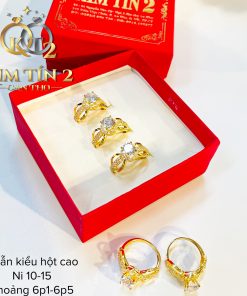 Nhẫn Nữ Hột Trắng Kim Tín 2