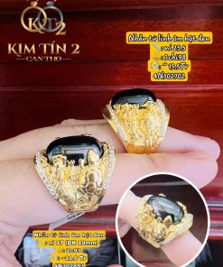 Nhẫn Tứ Linh Ôm Hột Đen