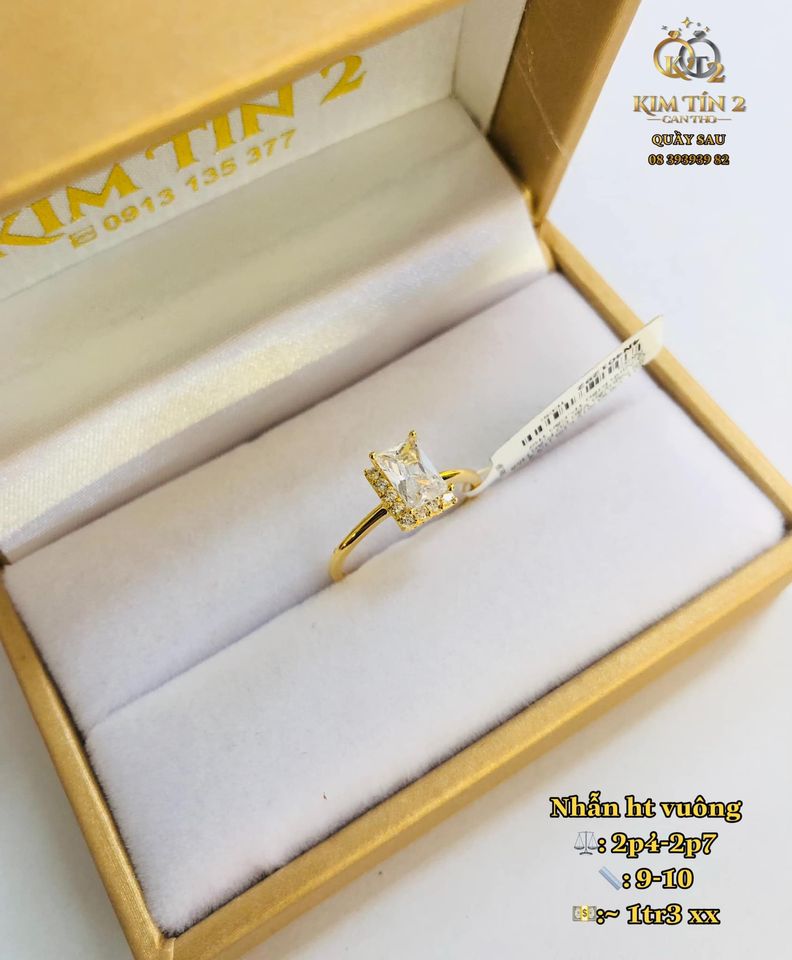 nhẫn kiểu nữ vuông