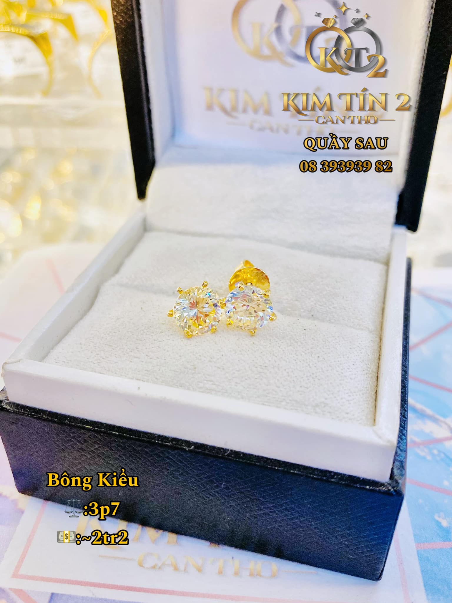 mẫu bong tai kiểu hoa 18k