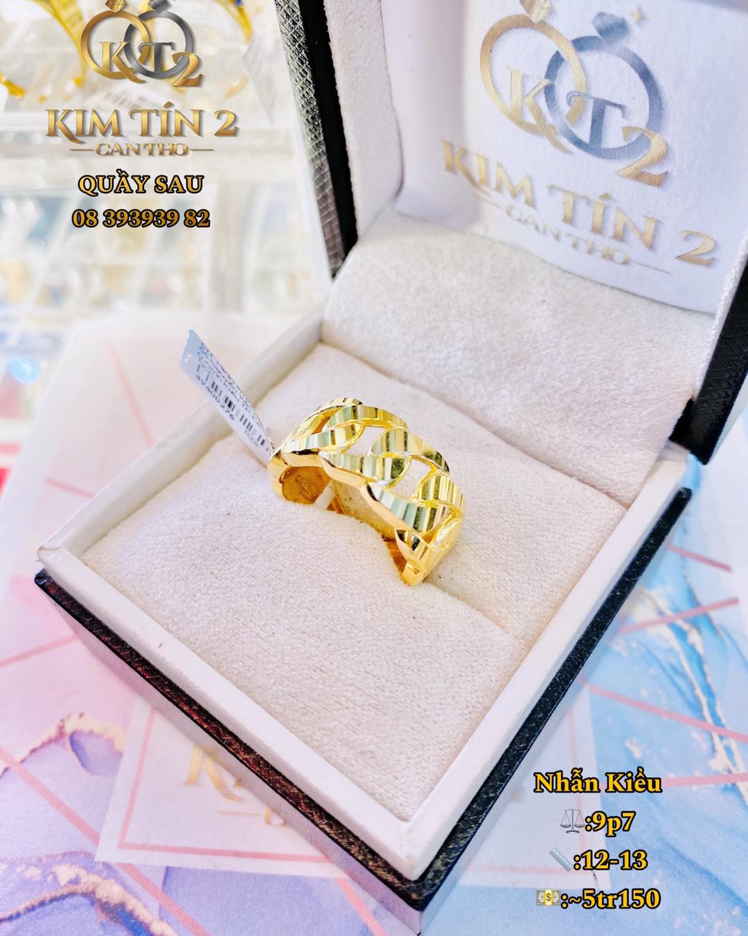 nhẫn khoen chạm khắc
