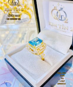 Nhẫn Màu Đá Vuông