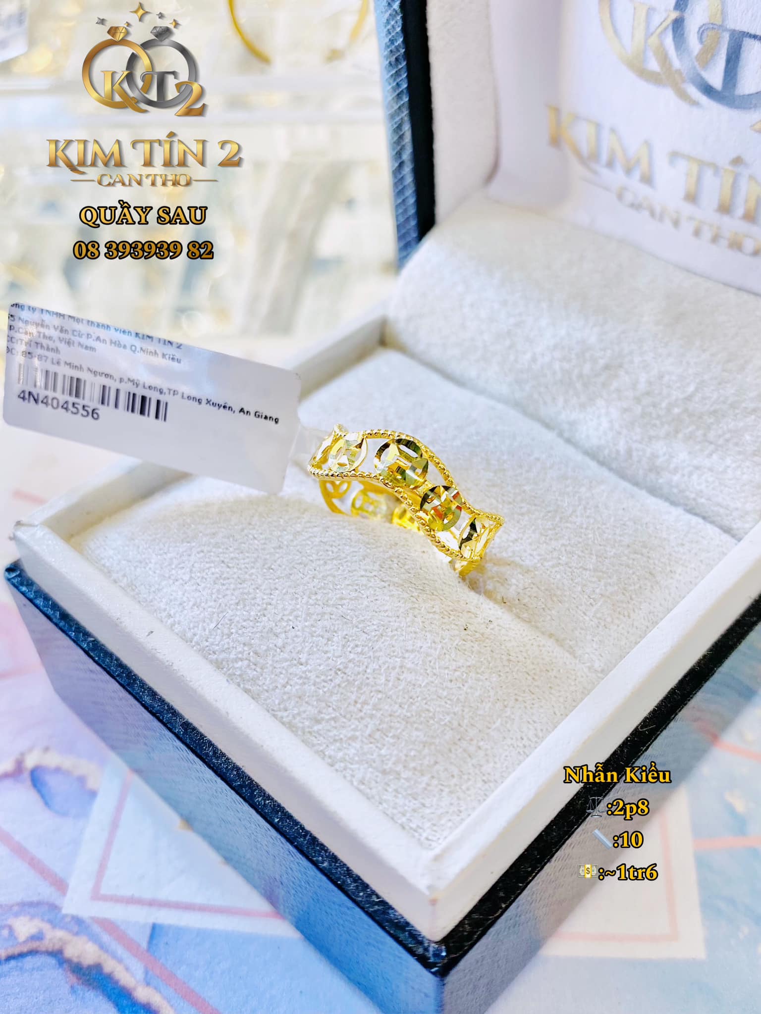 nhẫn kim tiền đá