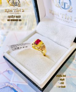 Nhẫn Kiểu Đính Đá Đỏ