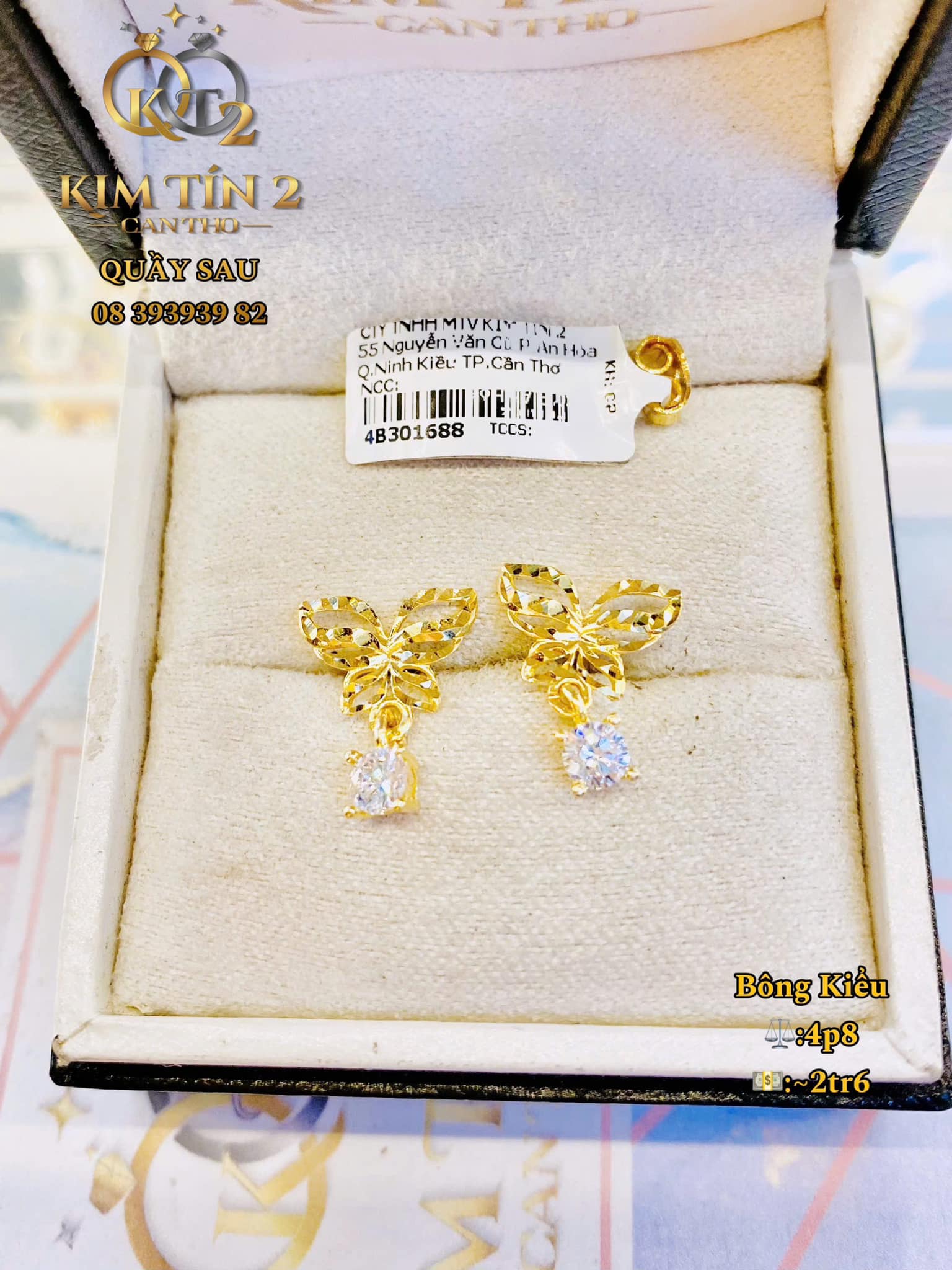 bông tai kiểu đôi cánh