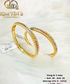 Vòng Tay Bi 3 Màu Kiểu Viền Tấm