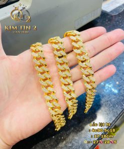 Lắc CuBan - Khoen Lật Đính Đá 5 Chỉ