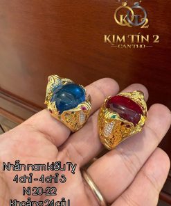 Nhẫn Tỵ Ngậm Ngọc Phong Thủy Cho Nam