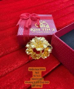 Nhẫn Vàng 9999 Hoa Sen 3D