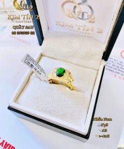 Nhẫn Nam Đính Đá Xanh Ngọc