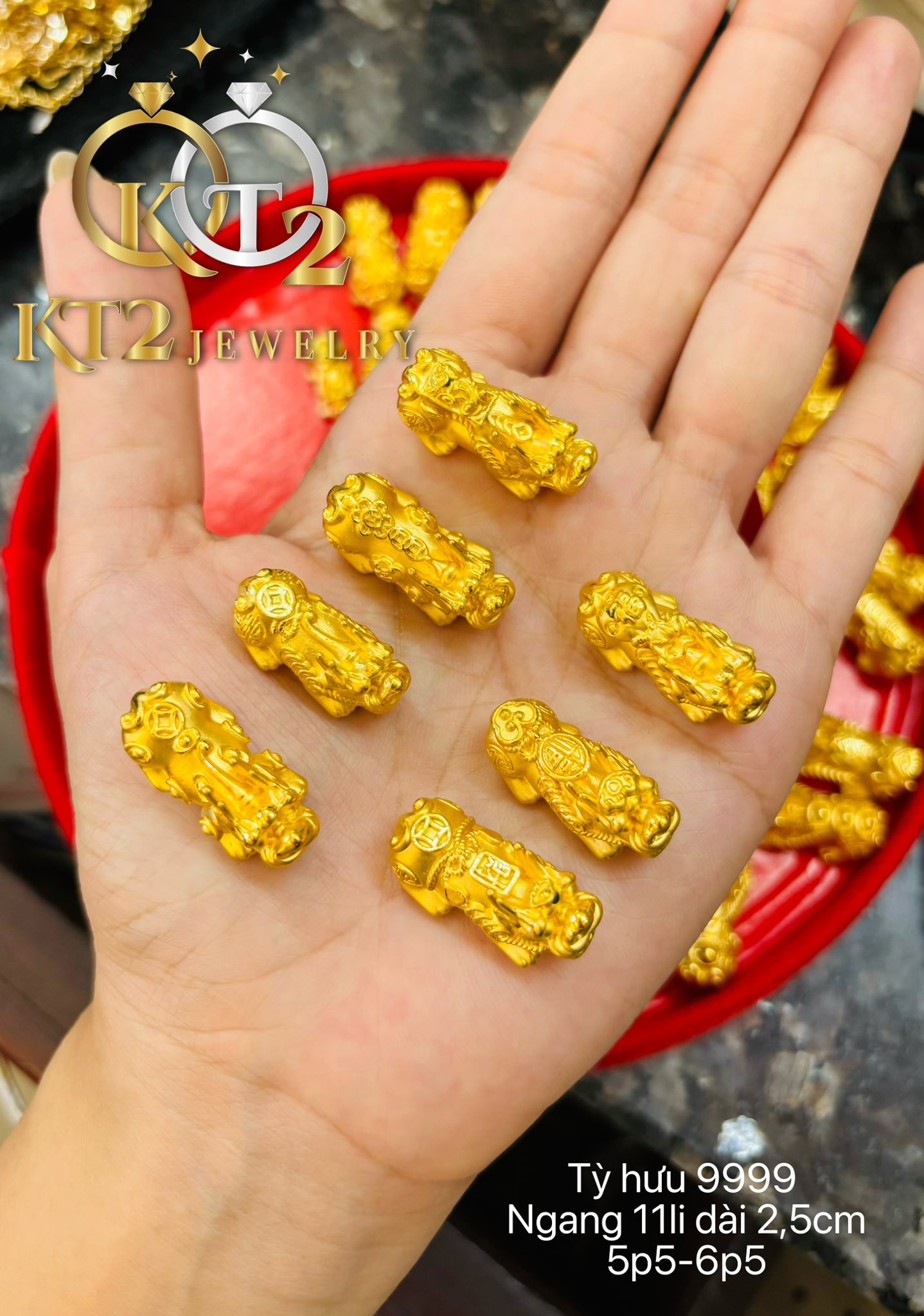 Charm Tỳ Hưu Vàng 9999