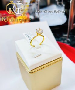 Nhẫn Đá Cao Viền Mỏng
