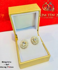 Bông Tai Trắng Hột To