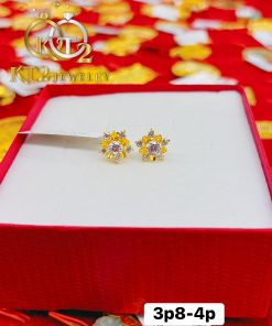 Bông Tai Đá Tròn Đích Đẩy