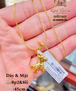 Dây Mì Kèm Mặt Ngựa Vàng Phong Thủy