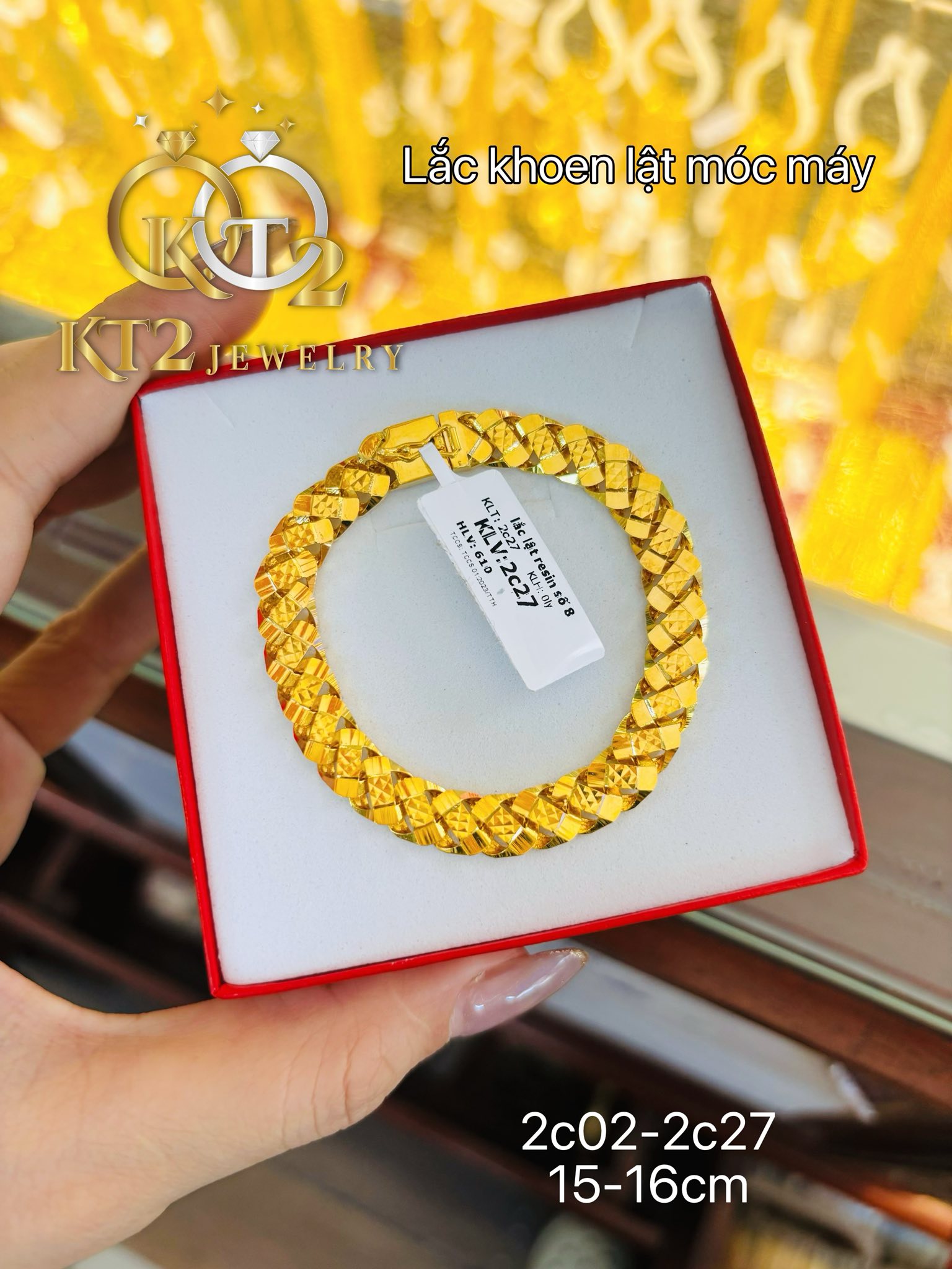 Lắc Khoen Lật Móc Máy 2 Chỉ
